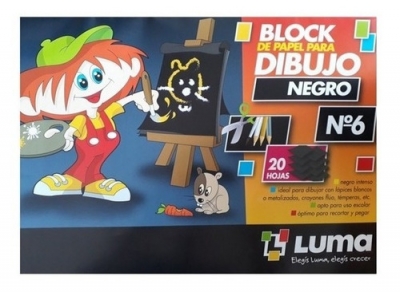 Block Dibujo Luma N6 24 Hjs Negro