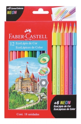 Pinturitas Faber Castell  X 12 + 6 Neon